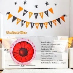 Costway 2 Pack 3 FT Halloween Inflatable Eyeballs w/ Air Blower & Red LED Lights -HYDE & EEK BOUTIQUE Store GUEST 4ff51b9b bf39 4057 8168 06e9eab52394