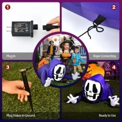 Costway 4 Ft Halloween Inflatable Ghost Outdoor & Indoor Halloween Decoration 14 Costway 4 Ft Halloween Inflatable Ghost Outdoor & Indoor Halloween Decoration -HYDE & EEK BOUTIQUE Store GUEST 549b3ea7 ceb2 442a b020 d7155be28fdf