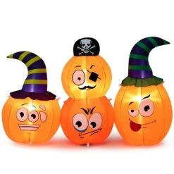 Costway 5 FT Long Halloween Inflatable Decoration 4 Pumpkin Lanterns Combo with Pirate -HYDE & EEK BOUTIQUE Store GUEST 56537b5b eab7 4066 9d57 ca5fb074de02