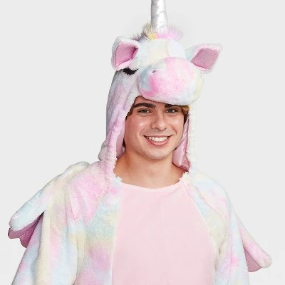 Adult Plush Unicorn Halloween Costume Jumpsuit - Hyde & EEK! Boutique™ 2 Adult Plush Unicorn Halloween Costume Jumpsuit - Hyde & EEK! Boutique™ - Image 2