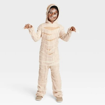Kids' Mummy Halloween Costume Jumpsuit with Hood - Hyde & EEK! Boutique™ Beige 1 Kids' Mummy Halloween Costume Jumpsuit with Hood - Hyde & EEK! Boutique™ Beige