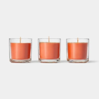 Hyde & EEK! Boutique 3pk Votive Giftset Ghoulish Gourd Halloween Candles Orange - Hyde & EEK! Boutique™ 2 Hyde & EEK! Boutique 3pk Votive Giftset Ghoulish Gourd Halloween Candles Orange - Hyde & EEK! Boutique™ - Image 2