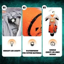 Costway 5 FT Halloween Inflatable Ghost Riding on Motor Bike Yard Decor w/ LED Lights -HYDE & EEK BOUTIQUE Store GUEST 5e281301 4c78 4fbf b1b9 34d41e71b05e