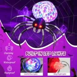 Costway 3.5 FT Wall Halloween Inflatable Spider Holiday Decor with Multi-Color Lights -HYDE & EEK BOUTIQUE Store GUEST 5e615393 5f84 430f a5e2 5d129c5e5de2