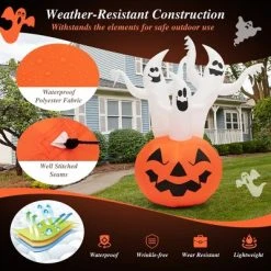 Costway 6 FT Inflatable Halloween Tree White Ghosts with Pumpkin Decor w/ Rotating Lamp -HYDE & EEK BOUTIQUE Store GUEST 5fa4a5d4 621c 474a 8639 24b20fe18f3f