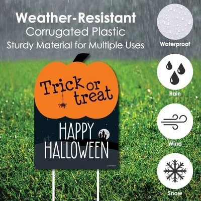 Big Dot of Happiness Trick or Treat - Outdoor Halloween Decorations - Happy Halloween Yard Sign - Welcome Yard Sign 5 Big Dot of Happiness Trick or Treat - Outdoor Halloween Decorations - Happy Halloween Yard Sign - Welcome Yard Sign - Image 5