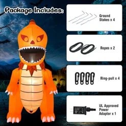 Costway 8FT Halloween Inflatable Pumpkin Head Dinosaur Blow Up with LED Lights -HYDE & EEK BOUTIQUE Store GUEST 61423fdb c4c3 44bb 8ed6 8a7f9b24b01e