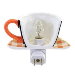 C & F Enterprises Halloween 3.75" Haunted House Teacup Nightlight Ghost Spooky - Nightlights