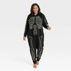 Women's Glow-In-The-Dark Skeleton Halloween Matching Family Union Suit - Hyde & EEK! Boutique™ Black -HYDE & EEK BOUTIQUE Store GUEST 61d02e7a 2f41 4c05 9a7e fd3a6aa3ced1 1