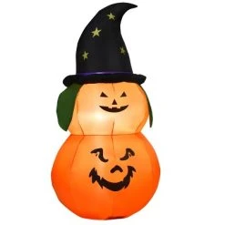 Tangkula Halloween Decoration 5FT Inflatable Witch Hat Pumpkin W/ LED Bulbs Blow Up Yard 10 Tangkula Halloween Decoration 5FT Inflatable Witch Hat Pumpkin W/ LED Bulbs Blow Up Yard -HYDE & EEK BOUTIQUE Store GUEST 6410fd1d 1d2e 4a49 b575 3f7c1dbbf7c8