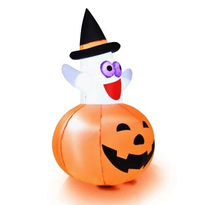 Tangkula Halloween Decoration Inflatable Ghost in Pumpkin Halloween Ghost Pumpkin lantern 6 Tangkula Halloween Decoration Inflatable Ghost in Pumpkin Halloween Ghost Pumpkin lantern - Image 6