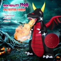 Tangkula 8 FT Tall Halloween Inflatable Dragon Indoor Outdoor Blow up Decoration w/Wing Tail, Bright Internal Lights Giant Animated Dragon 11 Tangkula 8 FT Tall Halloween Inflatable Dragon Indoor Outdoor Blow up Decoration w/Wing Tail, Bright Internal Lights Giant Animated Dragon -HYDE & EEK BOUTIQUE Store GUEST 6922199e 245e 441d a885 7dbc22ab6157