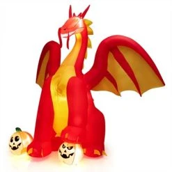 Costway 10 FT Inflatable Giant Animated Fire Dragon Outdoor Halloween Decor w/Lights 16 Costway 10 FT Inflatable Giant Animated Fire Dragon Outdoor Halloween Decor w/Lights -HYDE & EEK BOUTIQUE Store GUEST 6a9e8177 2bb3 4410 a085 d104f5acba08