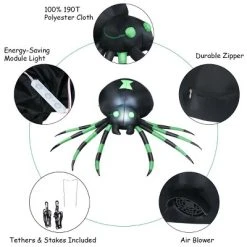 Costway 6FT Halloween Inflatable Blow-Up Spider w/ LED Lights Outdoor Yard Decoration -HYDE & EEK BOUTIQUE Store GUEST 6b6cff0e 7cd0 4276 97fb 6dfffad7fba7
