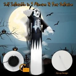Tangkula 12 FT Halloween Inflatable Skeleton Decoration w/ Built-in LEDs Inflatable Scull Face Ghost 14 Tangkula 12 FT Halloween Inflatable Skeleton Decoration w/ Built-in LEDs Inflatable Scull Face Ghost -HYDE & EEK BOUTIQUE Store GUEST 6c0b27c8 b436 4c55 8c31 03043dca32a9