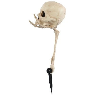 Seasons USA Inc Seasons USA Skull in Hand Ground Breaker Halloween Decoration - 6 in x 7 in x 14.5 in - White 2 Seasons USA Inc Seasons USA Skull in Hand Ground Breaker Halloween Decoration - 6 in x 7 in x 14.5 in - White - Image 2