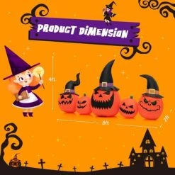Costway 8 Ft Tall Inflatable Pumpkin Family Waterproof Halloween Yard Decoration w/LED Lights -HYDE & EEK BOUTIQUE Store GUEST 72bead1e c0ff 4433 a6a4 795f53038760