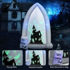 Costway 7 FT Halloween Inflatable Tombstone Yard Decoration w/Bat LED Projector -HYDE & EEK BOUTIQUE Store GUEST 74c73796 79c0 4f62 b86c 64b671750b19