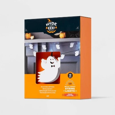 Hyde & EEK! Boutique 10ct LED Metal Ghost Halloween String Lights Cool White - Hyde & EEK! Boutique™ 3 Hyde & EEK! Boutique 10ct LED Metal Ghost Halloween String Lights Cool White - Hyde & EEK! Boutique™ - Image 3