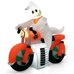 Costway 5 FT Halloween Inflatable Ghost Riding on Motor Bike Yard Decor w/ LED Lights -HYDE & EEK BOUTIQUE Store GUEST 7754d37b 1dd4 46f3 be4e cafae05a63c8