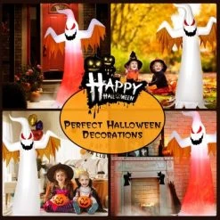 Costway 8 FT Halloween Inflatable White Ghost with Rotatable Flame LED Lights -HYDE & EEK BOUTIQUE Store GUEST 7f7c4559 e169 4c95 a7c1 a9681eff0d71