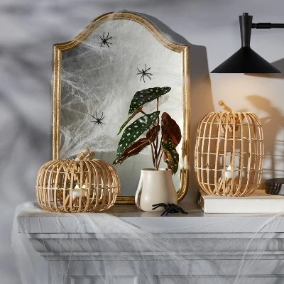 Hyde & EEK! Boutique Harvest Light Up Woodchip Woven Large Pumpkin - Hyde & EEK! Boutique™ 1 Hyde & EEK! Boutique Harvest Light Up Woodchip Woven Large Pumpkin - Hyde & EEK! Boutique™