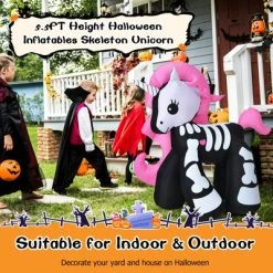 Tangkula 5.5 FT Halloween Inflatable Skeleton Unicorn with Build-in LED Lights & Blower Blow Up Yard Decorations 8 Tangkula 5.5 FT Halloween Inflatable Skeleton Unicorn with Build-in LED Lights & Blower Blow Up Yard Decorations -HYDE & EEK BOUTIQUE Store GUEST 812eba32 2550 4b12 9f2f ff22d94289a5