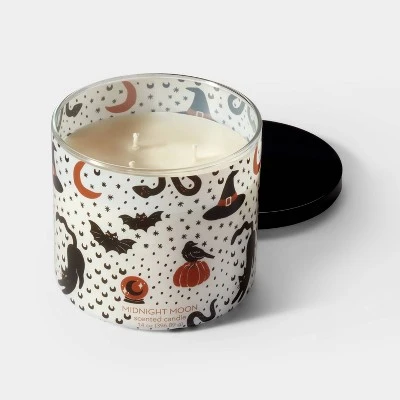 Hyde & EEK! Boutique 14oz Midnight Moon Jar Halloween Candle with Lid Off-White - Hyde & EEK! Boutique™ 2 Hyde & EEK! Boutique 14oz Midnight Moon Jar Halloween Candle with Lid Off-White - Hyde & EEK! Boutique™ - Image 2
