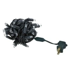 Novelty Lights Inc Novelty Lights 50 Light LED Christmas Mini Light Set (Black Wire, 25 Feet)