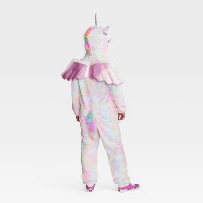 Adult Plush Unicorn Halloween Costume Jumpsuit - Hyde & EEK! Boutique™ 1 Adult Plush Unicorn Halloween Costume Jumpsuit - Hyde & EEK! Boutique™