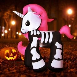 Tangkula 5.5 FT Halloween Inflatable Skeleton Unicorn with Build-in LED Lights & Blower Blow Up Yard Decorations 10 Tangkula 5.5 FT Halloween Inflatable Skeleton Unicorn with Build-in LED Lights & Blower Blow Up Yard Decorations -HYDE & EEK BOUTIQUE Store GUEST 85b1296a f9bc 4863 8bee ac90ace7c6bf