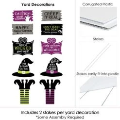 Big Dot of Happiness Happy Halloween - Witch Lawn Decorations - Outdoor Halloween Yard Decorations - 10 Piece -HYDE & EEK BOUTIQUE Store GUEST 911576af 4ba2 4a03 b0c5 800d7617fe9d