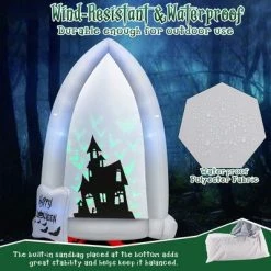 Costway 7 FT Halloween Inflatable Tombstone Yard Decoration w/Bat LED Projector -HYDE & EEK BOUTIQUE Store GUEST 9399206a e28b 4f20 a79d 3227eb4c6ed7