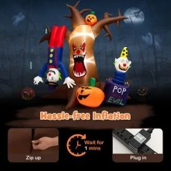 Costway 8 FT Halloween Inflatable Tree Giant Blow-up Spooky Dead Tree with Pop-up Clowns 16 Costway 8 FT Halloween Inflatable Tree Giant Blow-up Spooky Dead Tree with Pop-up Clowns -HYDE & EEK BOUTIQUE Store GUEST 94f71592 510d 4856 9fc1 8a11bd0cf082