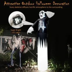 Tangkula 12 FT Halloween Inflatable Skeleton Decoration w/ Built-in LEDs Inflatable Scull Face Ghost 16 Tangkula 12 FT Halloween Inflatable Skeleton Decoration w/ Built-in LEDs Inflatable Scull Face Ghost -HYDE & EEK BOUTIQUE Store GUEST 96640d01 ac80 4381 ac55 d4e702851d03