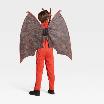Kids' Light Up Red Dragon Halloween Costume Jumpsuit with Mask and Wings - Hyde & EEK! Boutique™ Multi-colored 1 Kids' Light Up Red Dragon Halloween Costume Jumpsuit with Mask and Wings - Hyde & EEK! Boutique™ Multi-colored