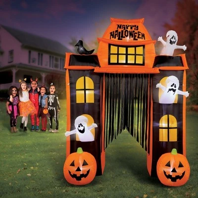 Collections Etc. Collections Etc 10-Foot High Haunted House Halloween Outdoor Inflatable 85 X 44 X 120 1 Collections Etc. Collections Etc 10-Foot High Haunted House Halloween Outdoor Inflatable 85 X 44 X 120