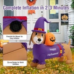 Costway 5 FT Long Halloween Inflatable Dachshund Dog with Pumpkin Self Inflating Yard 11 Costway 5 FT Long Halloween Inflatable Dachshund Dog with Pumpkin Self Inflating Yard -HYDE & EEK BOUTIQUE Store GUEST 9ba45d2d 8764 4a94 bbd5 aae047fe4931