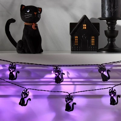 Hyde & EEK! Boutique 10ct LED Cat Halloween Metal String Lights - Hyde & EEK! Boutique™ 1 Hyde & EEK! Boutique 10ct LED Cat Halloween Metal String Lights - Hyde & EEK! Boutique™