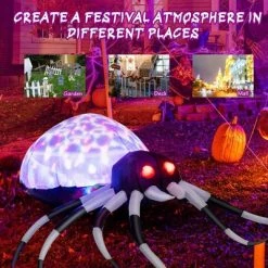 Costway 3.5 FT Wall Halloween Inflatable Spider Holiday Decor with Multi-Color Lights -HYDE & EEK BOUTIQUE Store GUEST 9d51813e 62be 4e6a accd c95cb2c4a357