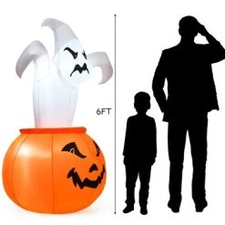 Tangkula Halloween Decoration 6 FT Blow-up Inflatable Ghost in Pumpkin W/ LED Bulbs Yard -HYDE & EEK BOUTIQUE Store GUEST 9f8a5bc0 2ef1 4c24 ac46 aae3c3ad96c1