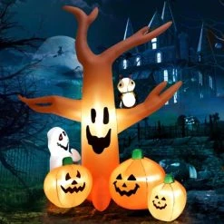 Tangkula 8FT Halloween Inflatable Decoration, Blow Up Dead Tree w/ Waterproof Air Blower Built-in LED Lights Holiday Decor w/ Ghost Owl Pumpkin 11 Tangkula 8FT Halloween Inflatable Decoration, Blow Up Dead Tree w/ Waterproof Air Blower Built-in LED Lights Holiday Decor w/ Ghost Owl Pumpkin -HYDE & EEK BOUTIQUE Store GUEST 9fe7198f ca77 4041 aec4 b3d2853a78ef