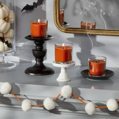 Hyde & EEK! Boutique 3pk Votive Giftset Ghoulish Gourd Halloween Candles Orange - Hyde & EEK! Boutique™ 1 Hyde & EEK! Boutique 3pk Votive Giftset Ghoulish Gourd Halloween Candles Orange - Hyde & EEK! Boutique™
