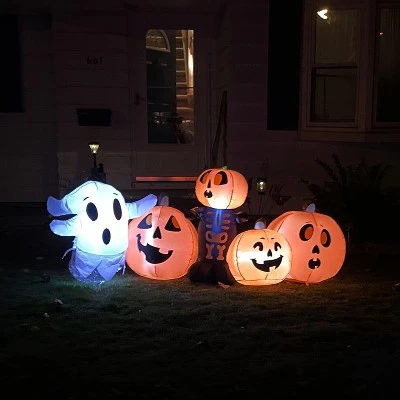 Sunnydaze Decor Sunnydaze 7' Self-Inflatable Holiday Haunted Pumpkin Patch Outdoor Halloween Lawn Decoration with LED Lights 9 Sunnydaze Decor Sunnydaze 7' Self-Inflatable Holiday Haunted Pumpkin Patch Outdoor Halloween Lawn Decoration with LED Lights - Image 9