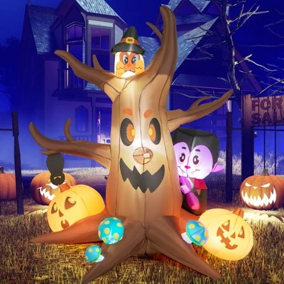 Tangkula 6 FT Tall Halloween Inflatable Decoration Outdoor Blow Up Dead Tree with Vampire Owl Bat Pumpkin Bright LED & RGB Lights 1 Tangkula 6 FT Tall Halloween Inflatable Decoration Outdoor Blow Up Dead Tree with Vampire Owl Bat Pumpkin Bright LED & RGB Lights