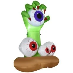 Outsunny HOMCOM 47.25" Inflatable Halloween Monster Hand Grasping Bloodshot Eyeballs, Blow Up Decoration Outdoor LED Yard Display, Waterproof -HYDE & EEK BOUTIQUE Store GUEST ac5e7fb6 64e8 4f8d a20f d6501f80896d
