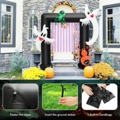 Costway 7.5FT Halloween Inflatable Archway Blow-up Festive Decoration for Backyard Porch -HYDE & EEK BOUTIQUE Store GUEST ac956e11 f3b0 480d aeac fe5c712843f6