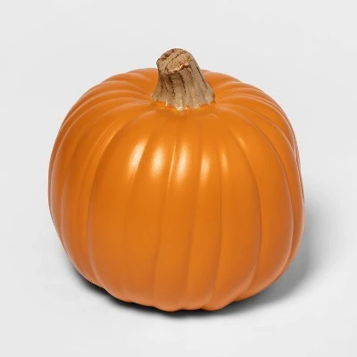 Hyde & EEK! Boutique 9" Carvable Faux Halloween Pumpkin Orange - Hyde & EEK! Boutique™ 2 Hyde & EEK! Boutique 9" Carvable Faux Halloween Pumpkin Orange - Hyde & EEK! Boutique™ - Image 2