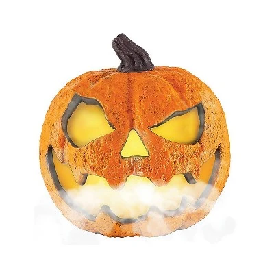 Dekko Toys Tekky Toys Misting LED Lighted Pumpkin Halloween Decoration - 9 in x 8.5 in - Orange 1 Dekko Toys Tekky Toys Misting LED Lighted Pumpkin Halloween Decoration - 9 in x 8.5 in - Orange