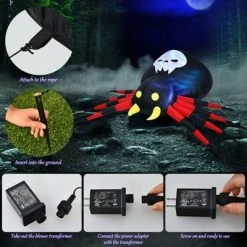 Costway 6.5FT Inflatable Halloween Spider Long Outdoor Indoor Blow Up Spider -HYDE & EEK BOUTIQUE Store GUEST b1b652f2 e0fc 43d7 947f c430c0544220